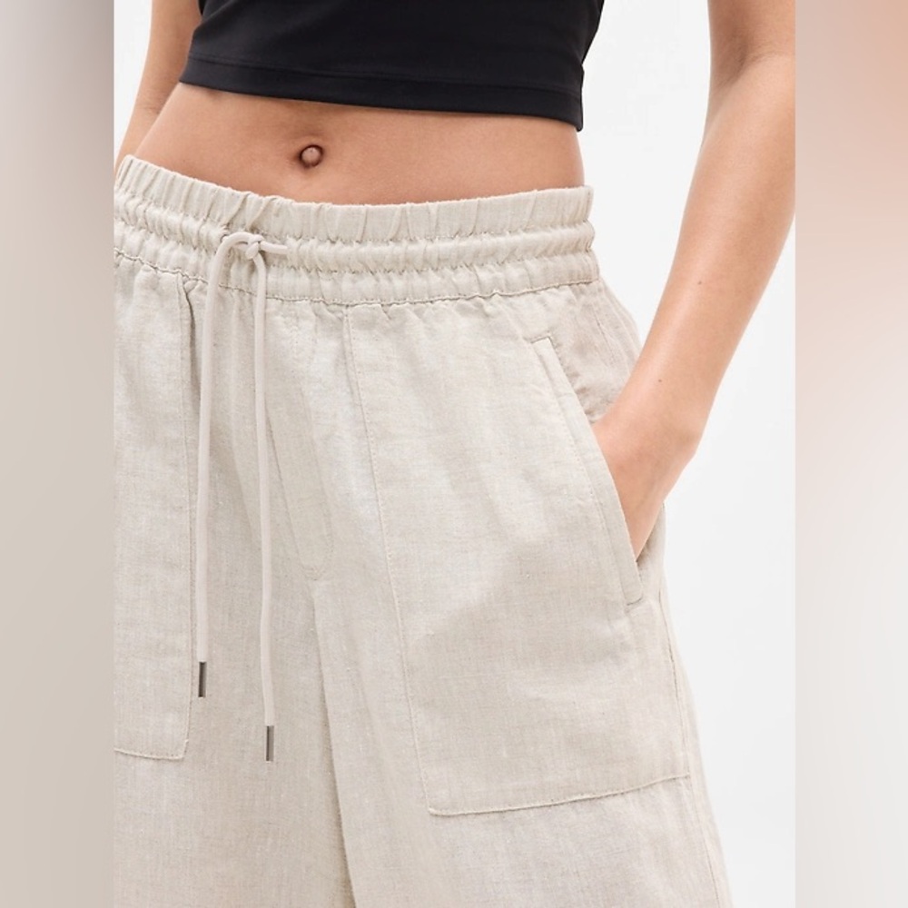 Athleta Retreat Linen High Rise Wide Leg Pant - Picture 4 of 16